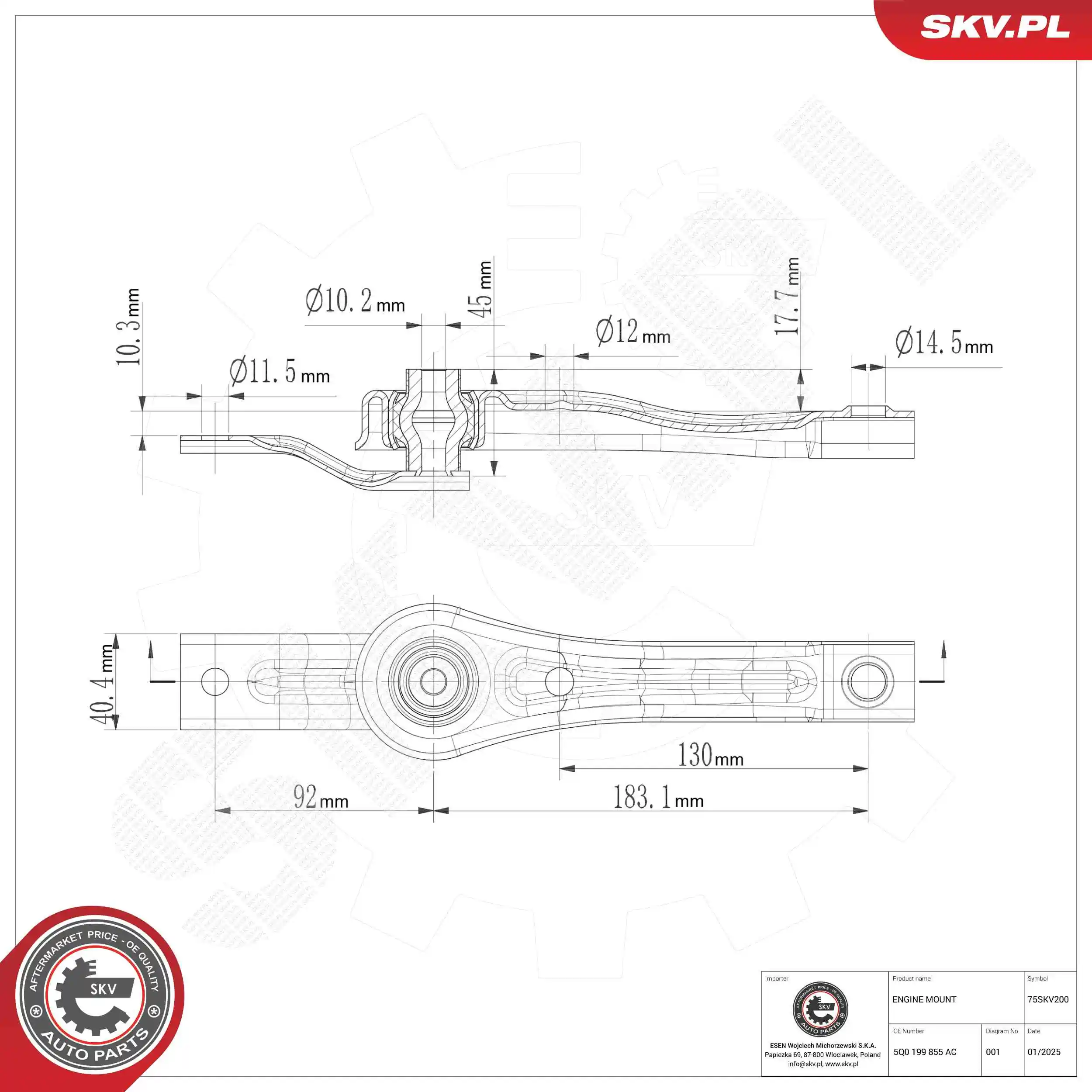 Mounting, engine